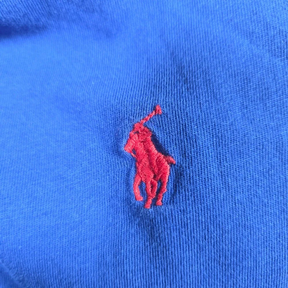 Polo Ralph Lauren Mens XL Blue Long Sleeve T-Shirt Red Pony Logo Cotton Tee